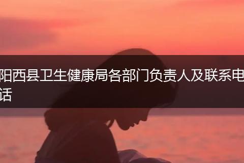 阳西县卫生健康局各部门负责人及联系电话