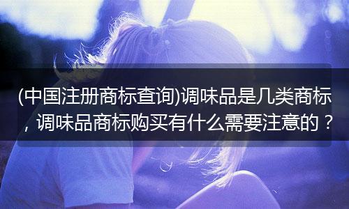 (中国注册商标查询)调味品是几类商标，调味品商标购买有什么需要注意的？