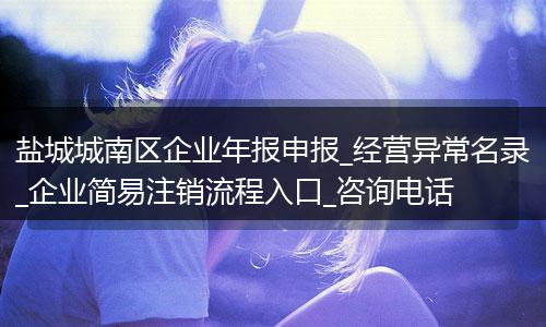 盐城城南区企业年报申报_经营异常名录_企业简易注销流程入口_咨询电话