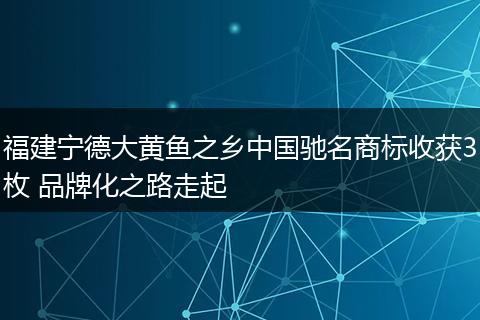 福建宁德大黄鱼之乡中国驰名商标收获3枚 品牌化之路走起