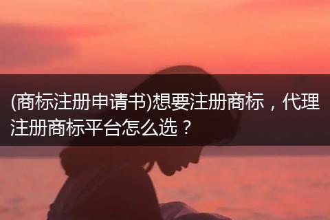 (商标注册申请书)想要注册商标,代理注册商标平台怎么选?