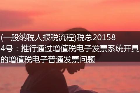 (一般纳税人报税流程)税总201584号：推行通过增值税电子发票系统开具的增值税电子普通发票问题