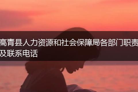 高青县人力资源和社会保障局各部门职责及联系电话