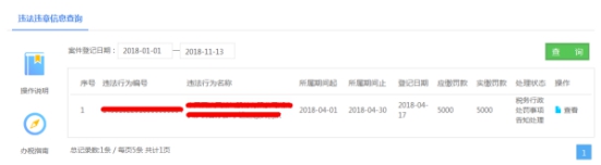 湖南省电子税务局违法违章信息查询操作流程说明
