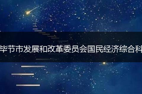 毕节市发展和改革委员会国民经济综合科