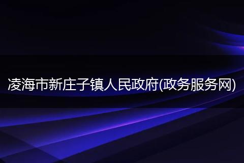 凌海市新庄子镇人民政府(政务服务网)