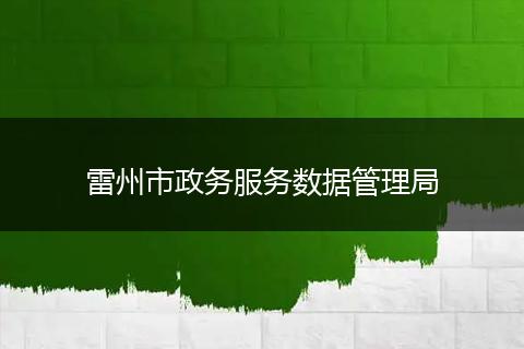 雷州市政务服务数据管理局
