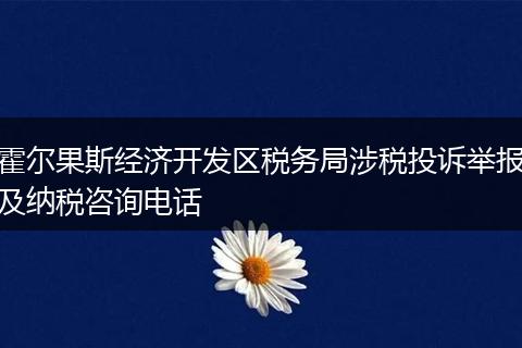 霍尔果斯经济开发区税务局涉税投诉举报及纳税咨询电话