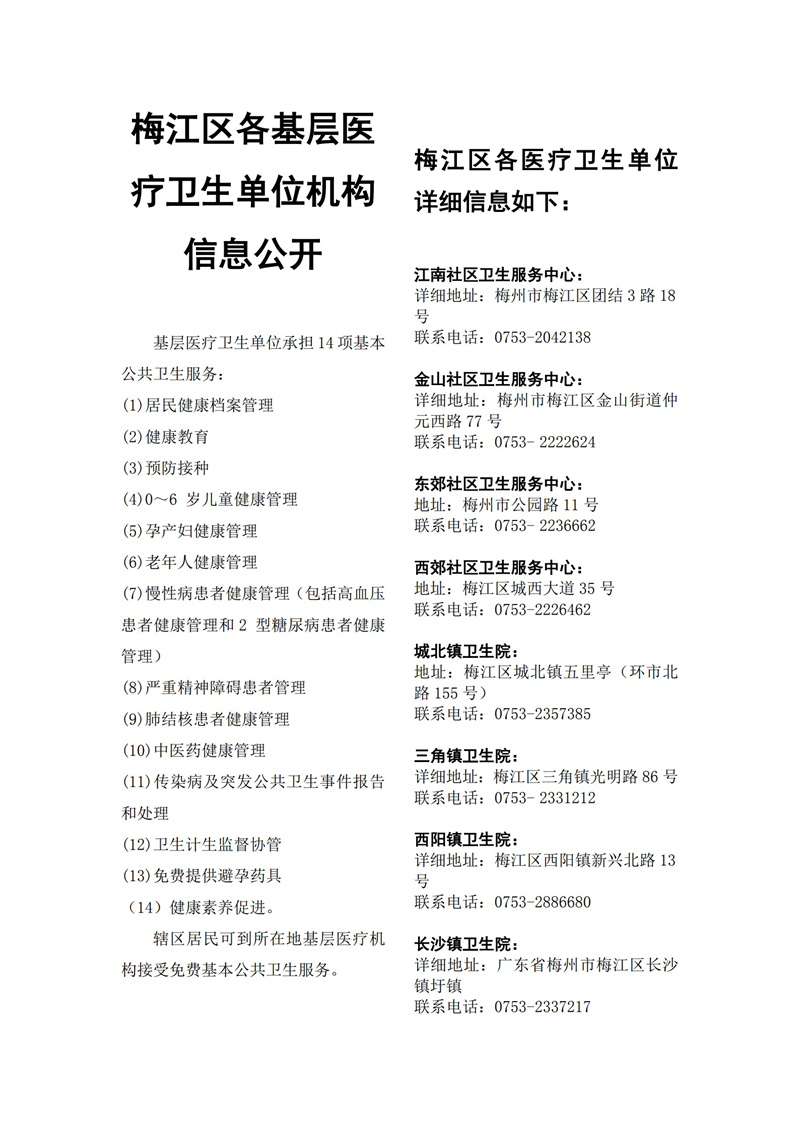 梅州市梅江区卫生健康局