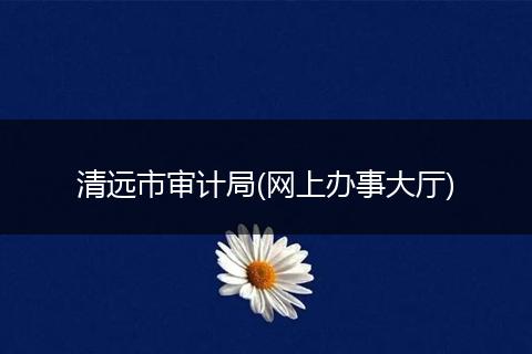 清远市审计局(网上办事大厅)