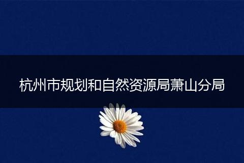 杭州市规划和自然资源局萧山分局