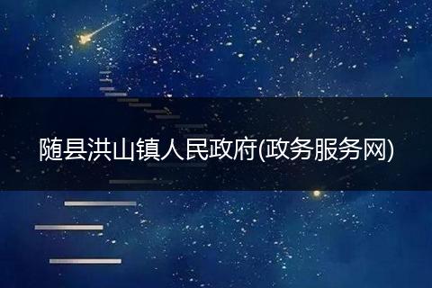 随县洪山镇人民政府(政务服务网)