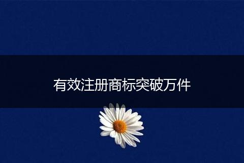 有效注册商标突破万件