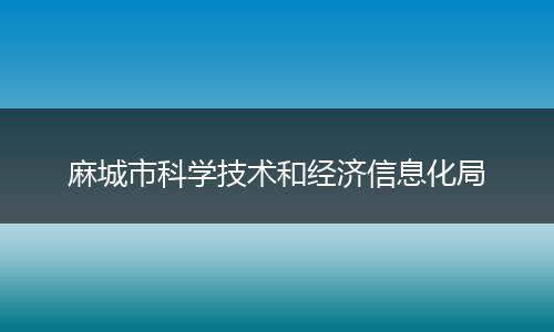 麻城市科学技术和经济信息化局