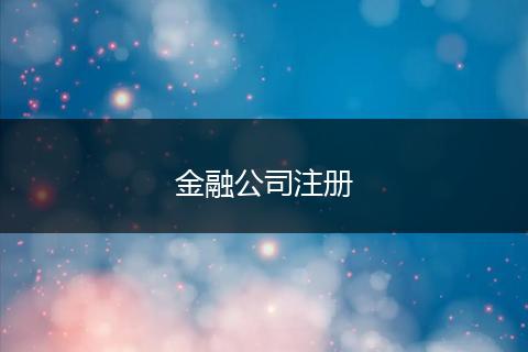 金融公司注册