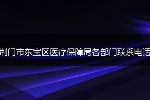 荆门市东宝区医疗保障局各部门联系电话