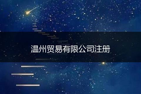 温州贸易有限公司注册