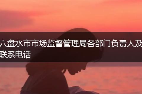 六盘水市市场监督管理局各部门负责人及联系电话
