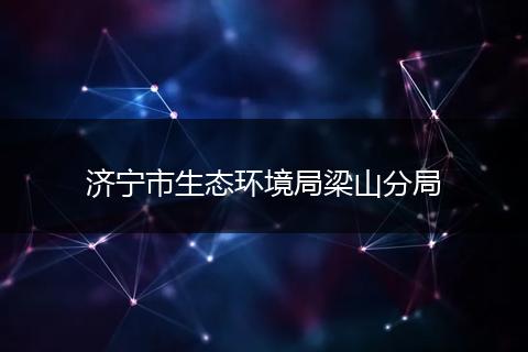 济宁市生态环境局梁山分局