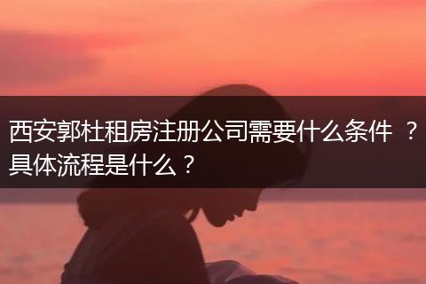 西安郭杜租房注册公司需要什么条件 ?具体流程是什么?