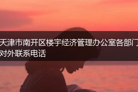 天津市南开区楼宇经济管理办公室各部门对外联系电话