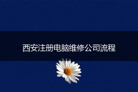 西安注册电脑维修公司流程