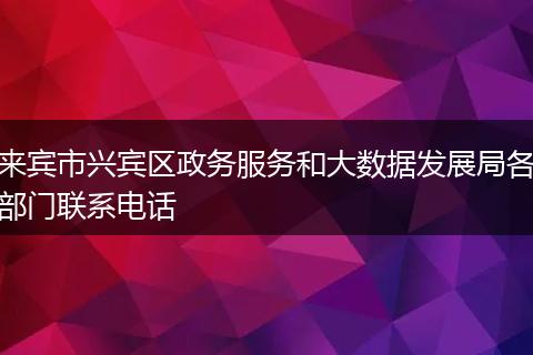 来宾市兴宾区政务服务和大数据发展局各部门联系电话