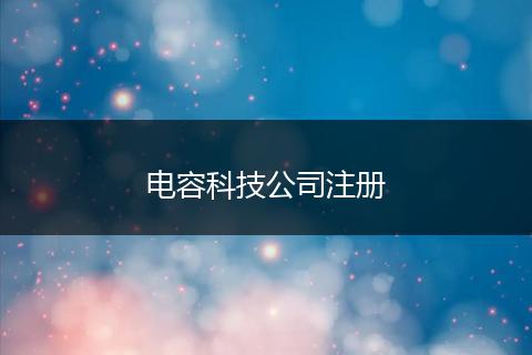 电容科技公司注册