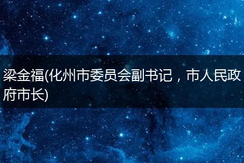 梁金福(化州市委员会副书记，市人民政府市长)