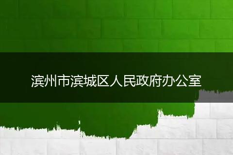 滨州市滨城区人民政府办公室