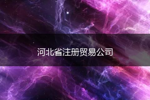 河北省注册贸易公司