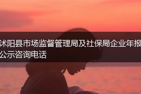 沭阳县市场监督管理局及社保局企业年报公示咨询电话