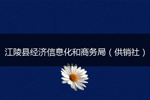 江陵县经济信息化和商务局（供销社）