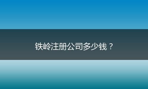 铁岭注册公司多少钱？