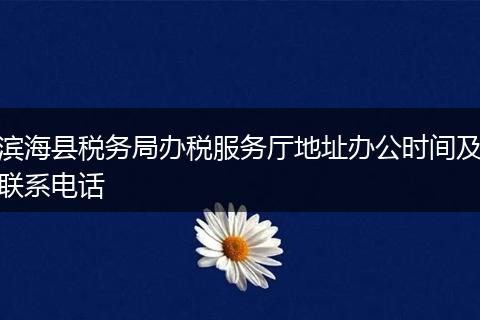 滨海县税务局办税服务厅地址办公时间及联系电话