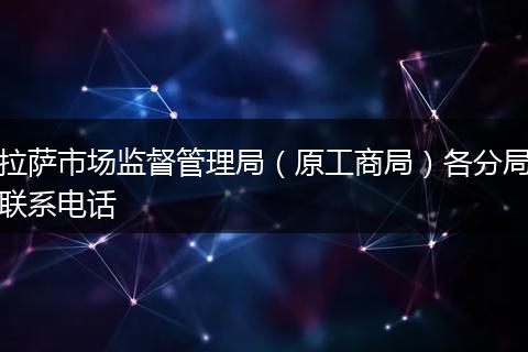 拉萨市场监督管理局（原工商局）各分局联系电话