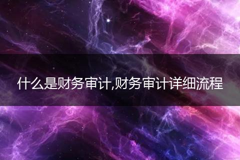 什么是财务审计,财务审计详细流程