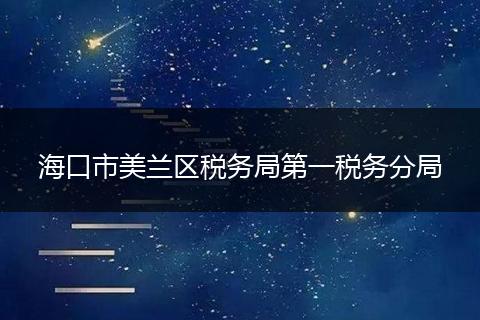 海口市美兰区税务局第一税务分局