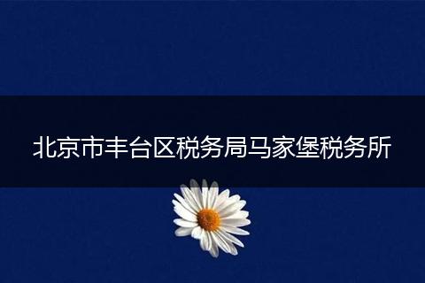 北京市丰台区税务局马家堡税务所