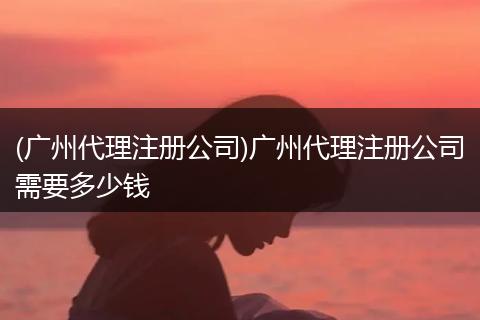 (广州代理注册公司)广州代理注册公司需要多少钱