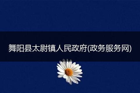舞阳县太尉镇人民政府(政务服务网)