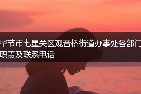 毕节市七星关区观音桥街道办事处各部门职责及联系电话