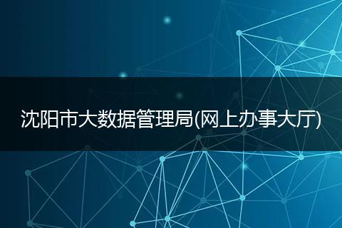 沈阳市大数据管理局(网上办事大厅)