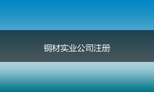 铜材实业公司注册