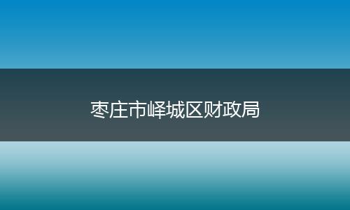 枣庄市峄城区财政局