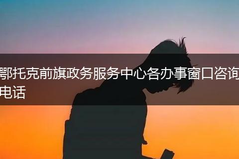 鄂托克前旗政务服务中心各办事窗口咨询电话