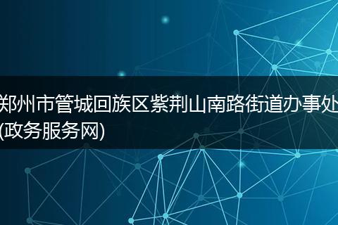 郑州市管城回族区紫荆山南路街道办事处(政务服务网)