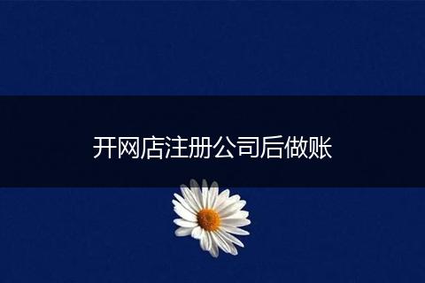 开网店注册公司后做账