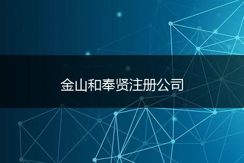金山和奉贤注册公司