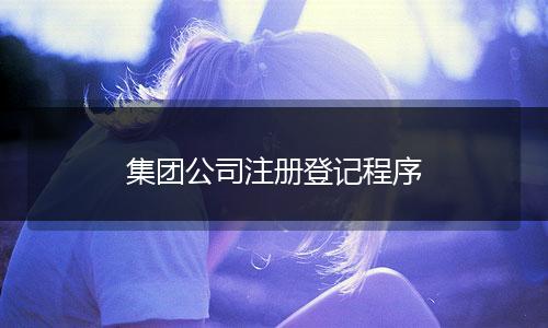 集团公司注册登记程序